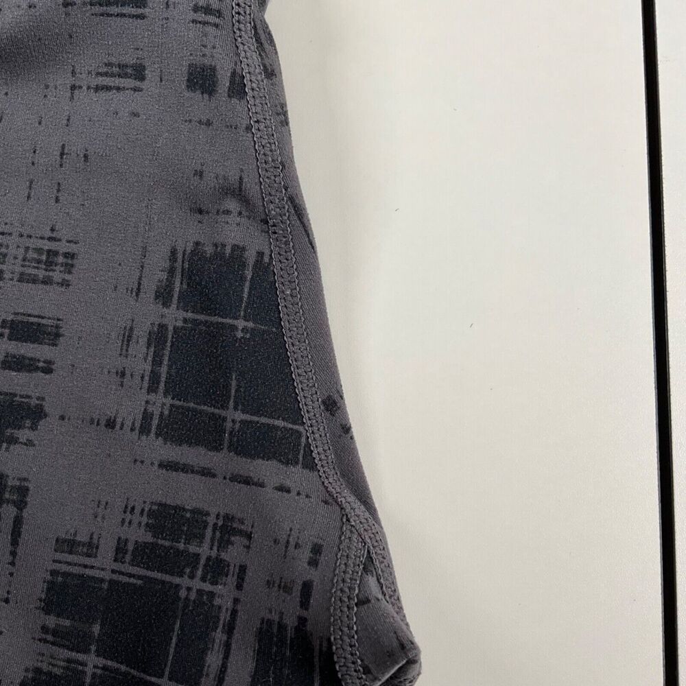 Zella Daily High Waisted Black Gray Grid Print Leggings Girls Sz XL 14/16 - Picture 10 of 11